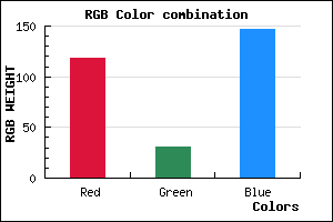 rgb background color #761F93 mixer