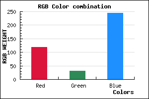 rgb background color #761FF5 mixer