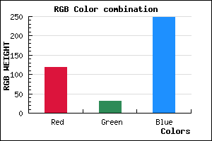 rgb background color #761FF9 mixer
