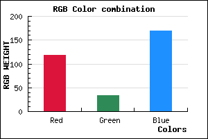 rgb background color #7622AA mixer