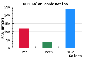 rgb background color #7623EB mixer
