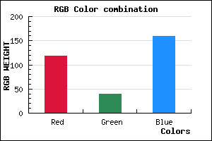 rgb background color #76279F mixer