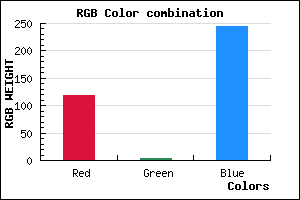 rgb background color #7604F5 mixer