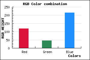 rgb background color #762ED8 mixer