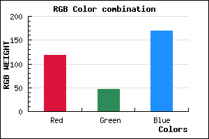 rgb background color #762FAA mixer