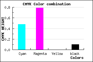 #762FE5 color CMYK mixer