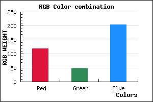 rgb background color #7630CC mixer