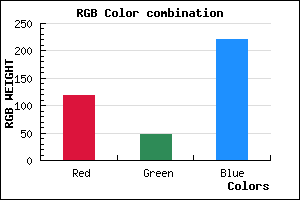 rgb background color #7630DC mixer