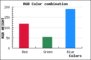 rgb background color #7636BE mixer