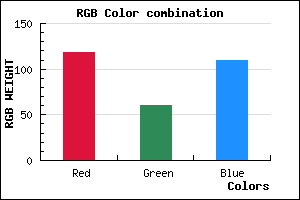 rgb background color #763C6D mixer