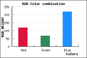 rgb background color #7643DB mixer