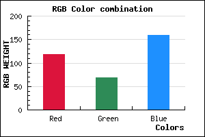 rgb background color #76459F mixer