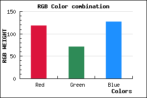 rgb background color #76477F mixer