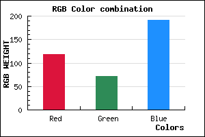 rgb background color #7647BF mixer