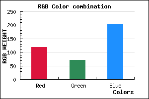 rgb background color #7647CD mixer