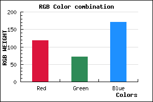 rgb background color #7648AB mixer