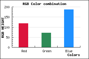rgb background color #7648BB mixer