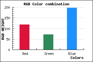 rgb background color #7648C5 mixer