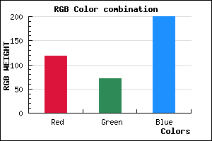 rgb background color #7648C8 mixer