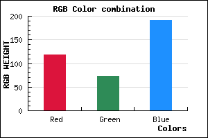 rgb background color #7649BF mixer