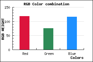 rgb background color #764C74 mixer