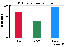 rgb background color #764C8F mixer