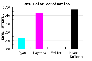 #764E88 color CMYK mixer
