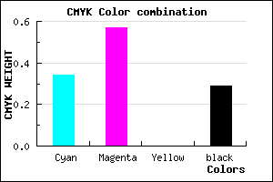 #764EB4 color CMYK mixer
