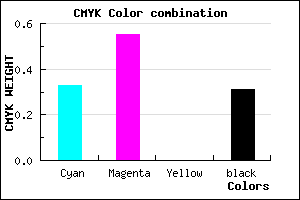 #764FB1 color CMYK mixer