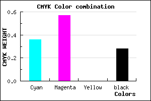 #764FB7 color CMYK mixer