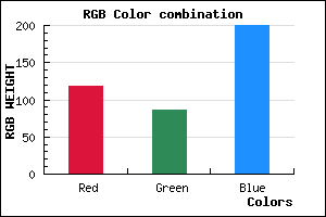 rgb background color #7656C8 mixer