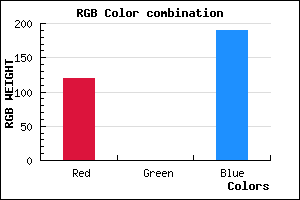 rgb background color #7700BE mixer