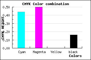 #776CD6 color CMYK mixer