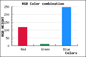 rgb background color #770BF6 mixer