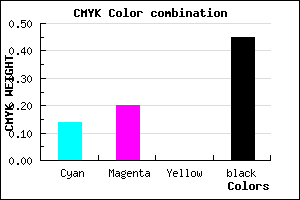 #776F8B color CMYK mixer