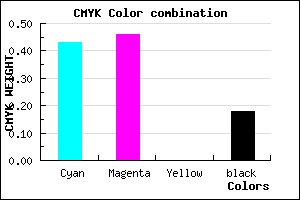 #7771D1 color CMYK mixer