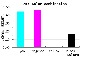 #7774D6 color CMYK mixer