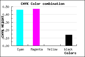 #7774DC color CMYK mixer