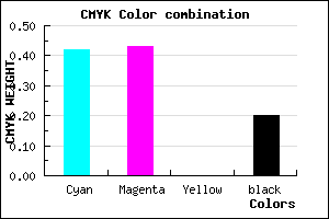 #7775CD color CMYK mixer