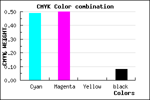 #7775EB color CMYK mixer