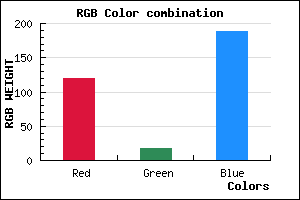 rgb background color #7712BC mixer