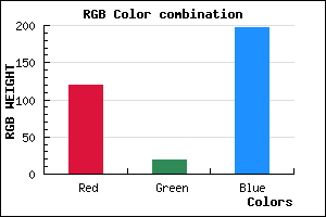 rgb background color #7713C5 mixer