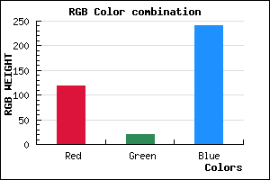 rgb background color #7714F0 mixer