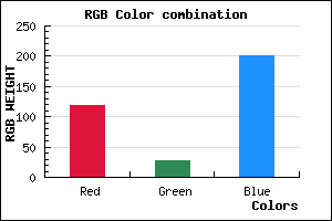 rgb background color #771BC9 mixer