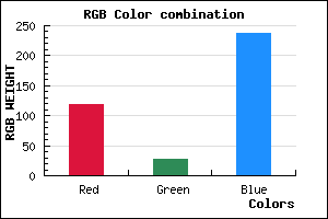 rgb background color #771BEE mixer