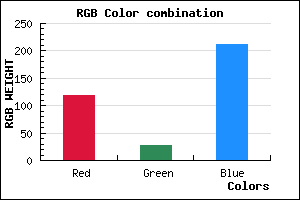rgb background color #771CD4 mixer