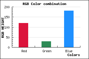 rgb background color #771DB5 mixer