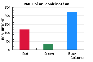 rgb background color #771FDC mixer