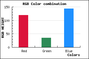 rgb background color #77238F mixer
