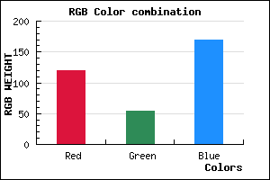 rgb background color #7736AA mixer